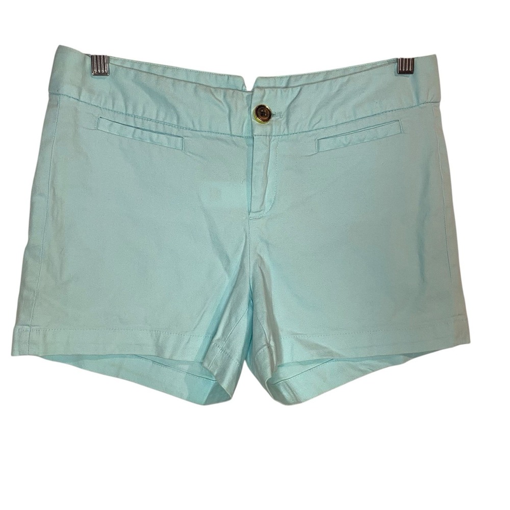 Banana Republic Shorts Cool Aqua Womens SIZE 2 Flat Front Preppy Summer‎